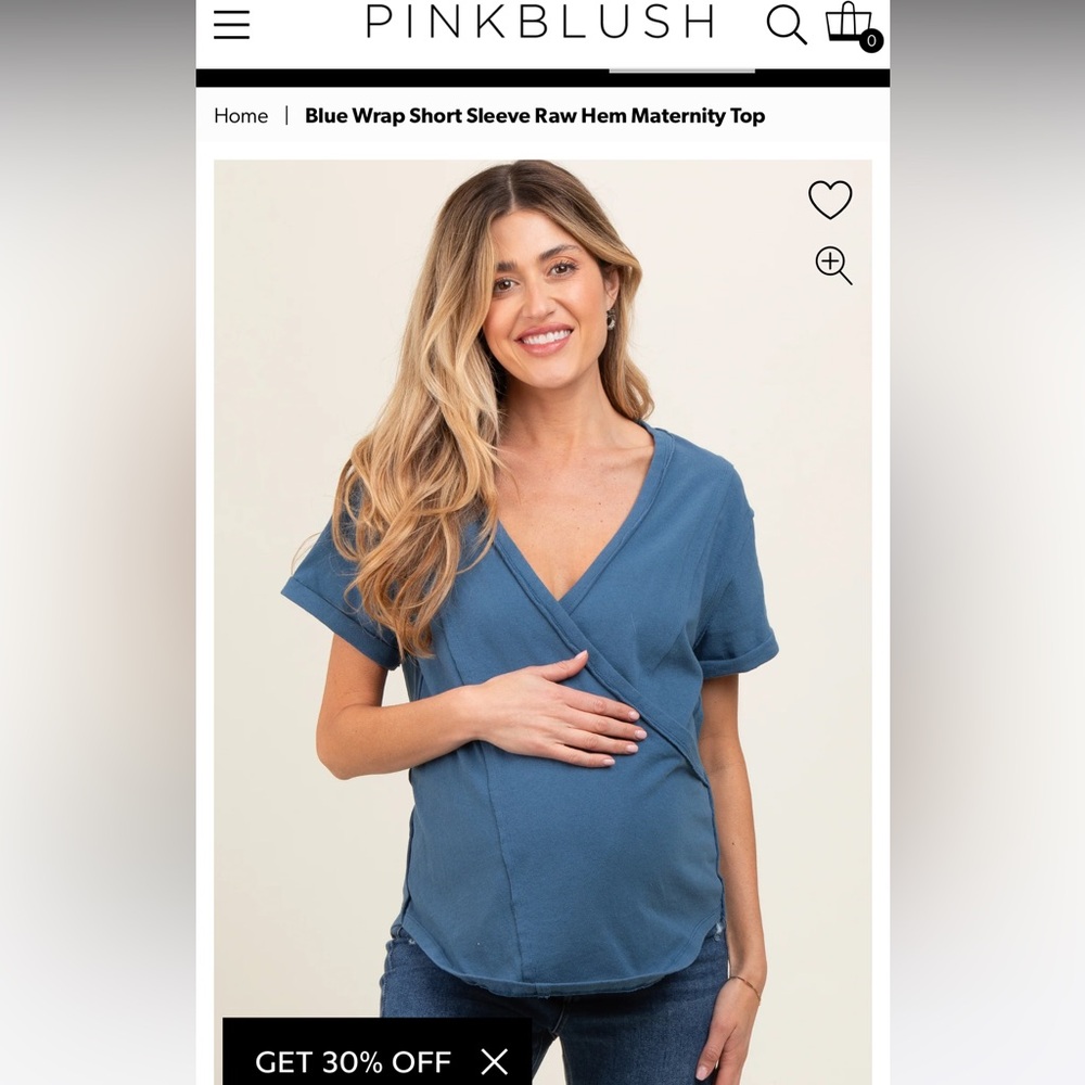 Pink Blush Maternity / Nursing Top